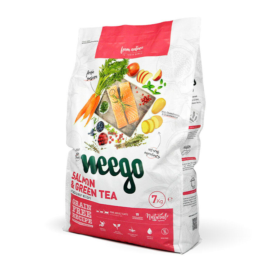 7 kg Weego Salm&oacute;n y T&eacute; Verde pienso para gatos, , large Imagen numero 2